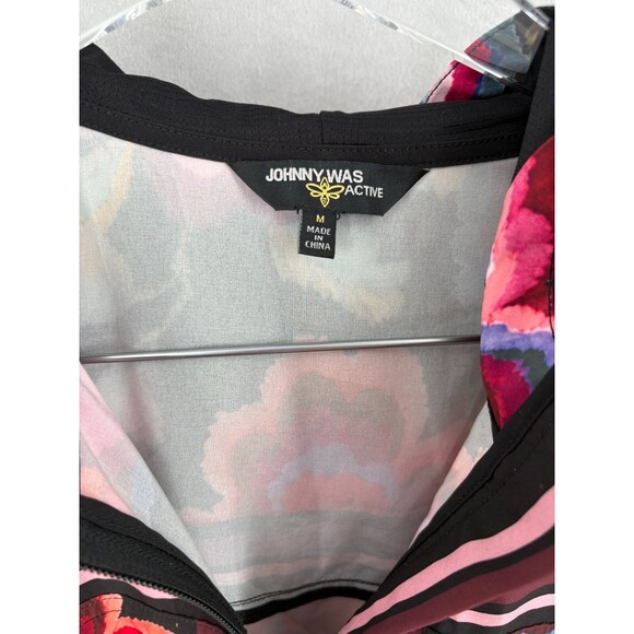 Johnny Was Medium Jacket Calanthe Full Zip Active Hooded Floral - Picture 6 of 6